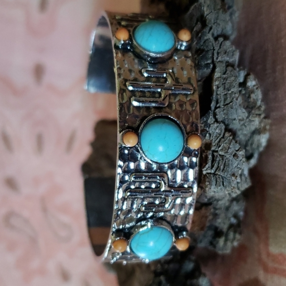 Southwestern Bracelet Cactus Bracelet Boho Chic Rodeo Cowgirl Western Turquoise